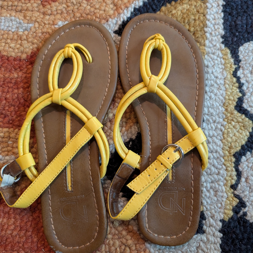 New Directions Yellow Sandals